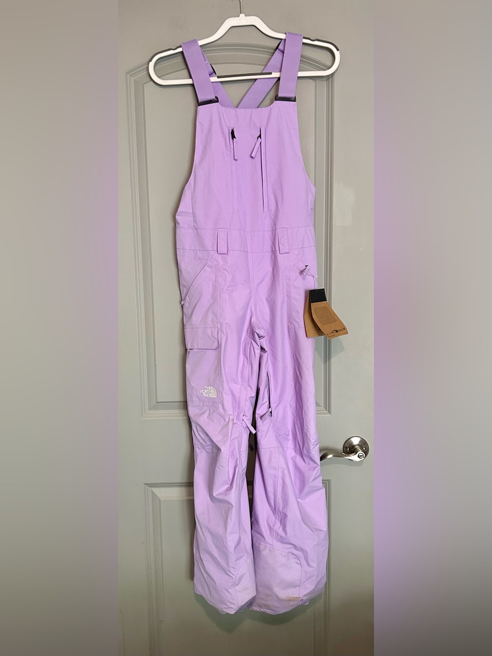 NWT The North Face Women’s Lavender DryVent Ski Snow Bib Overalls Size S/P - Picture 5 of 10